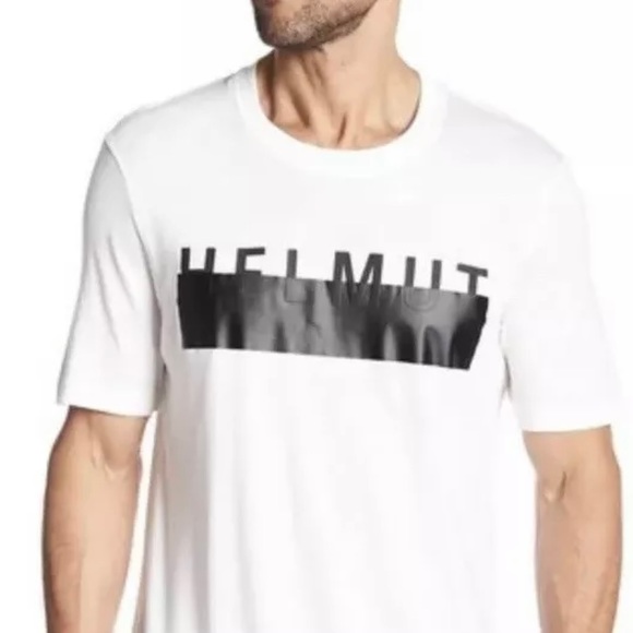 NWT Helmut Lang, Logo Oversized S/S Tee, Optic White, S - Picture 9 of 10